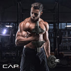 CAP Barbell 2 Solid Olympic Dumbbell Handle, No Collars, Chrome (New Version)