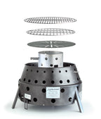 Volcano Grills 3-Fuel Portable Camping Stove/Fire Pit, Charcoal, Collapses Down To 5 Inches; For Convenient Portability And Stor