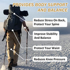 Carbon Fiber Trekking Poles -Ayamaya Collapsible Lightweight Hiking Walking Sticks With Natural Cork Grips, Quick Locks 4 Season