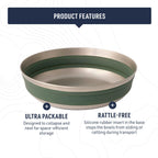 Sea To Summit Detour Stainless Steel Collapsible Bowl, Medium (22 Fl Oz), Moonstruck Grey