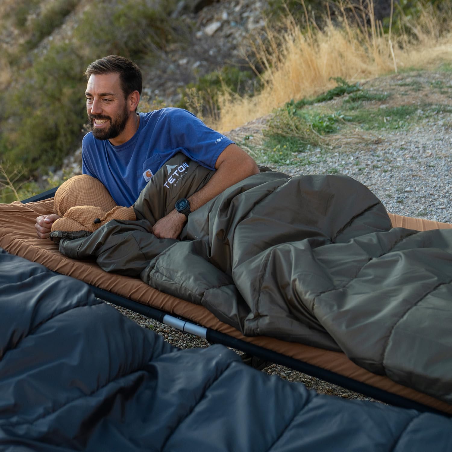 Teton Sports Celsius Regular Sleeping Bag; Great For Family Camping, 80 X 33-Inch, Left, Green Poly Liner