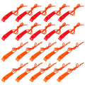 Augsun 20 Pcs Emergency Safety Whistle Plastic Whistles Set With Lanyard,Red And Orange