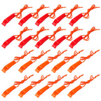 Augsun 20 Pcs Emergency Safety Whistle Plastic Whistles Set With Lanyard,Red And Orange