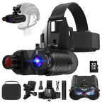4K Night Vision Binoculars For Adults,Night Vision Goggles For Helmet(1312Ft),8X Digital Zoom,7-Level Infrared Adjustment For Ca