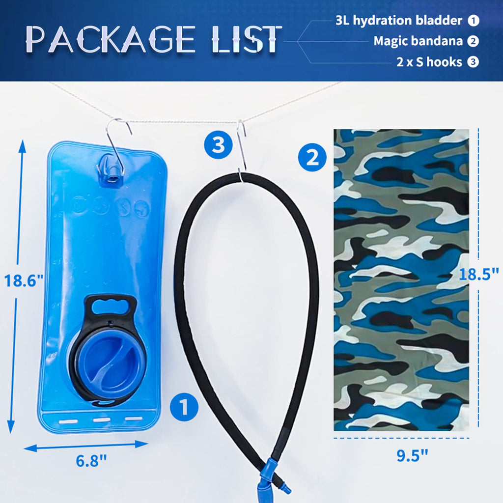Hydration Bladder, 3L Water Bladder Leak Proof Bpa Free Water Reservoir Replacement For Backpack 3 Liter Hydration Bladder Pack