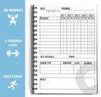 Workout Planner For Daily Fitness Tracking & Goals Setting (A5 Size, 6A X 8A, Azure Blue), Men & Women Personal Home & Gym Train