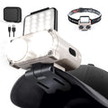 Hopedone LED Hard Hat Light, 800Lumens Rechargeable Dimmable Clip on Cap Lights, 180Adjustable Hands Free Hat Flashlight Headlam