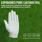 Finger Ten Golf Gloves Men Right Left Handed Golfer Men? Golf Glove Left Right Hand Value 3 Pack, All Weather Leather Grip Small