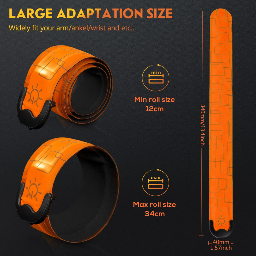 Simket Led Armbands For Running (2 Pack), Usb Rechargeable Reflective Running Gear, High Visibility Light Up Bands Adjustable Ru