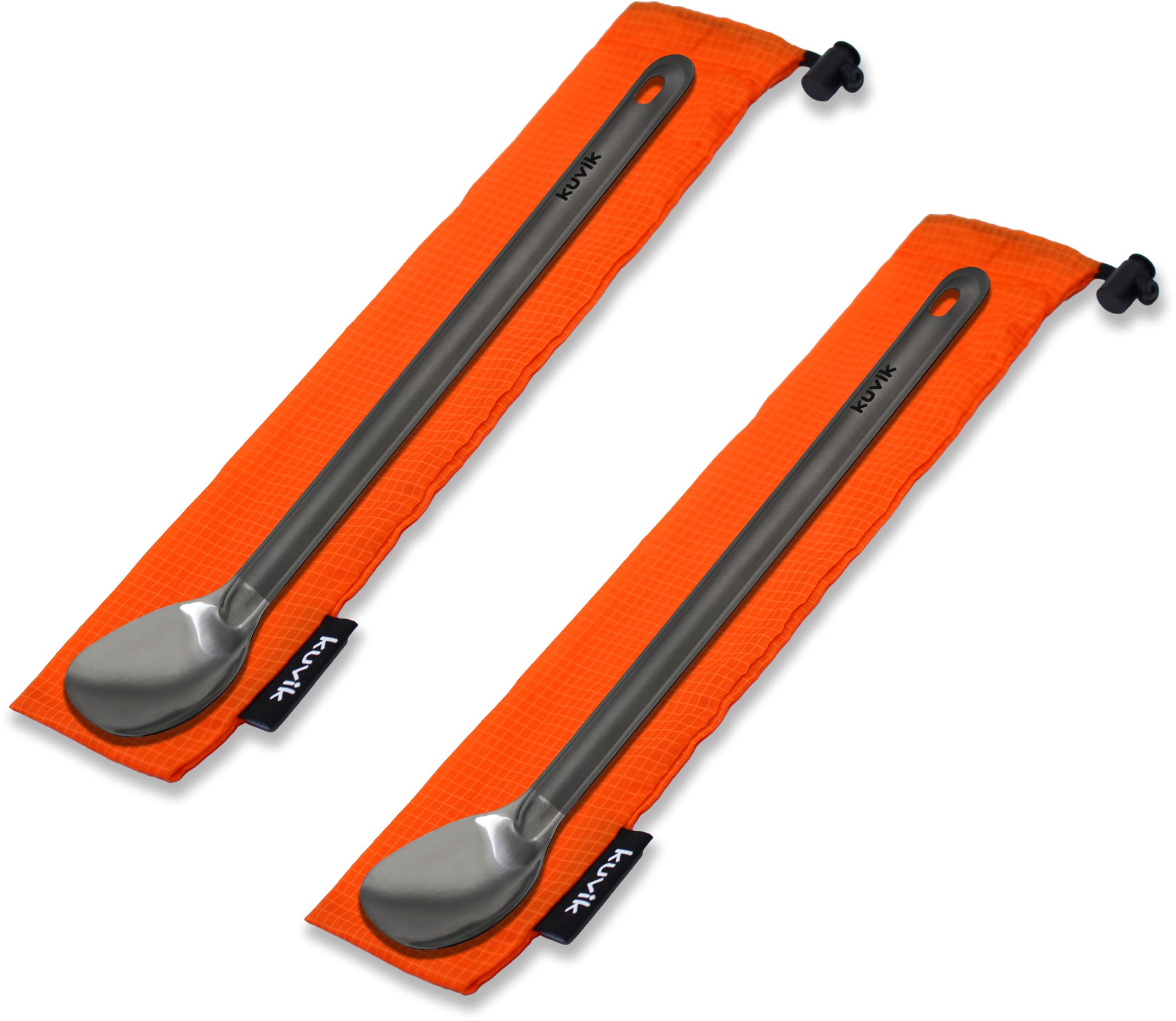 Kuvik Titanium Spoon 2-Pack - Ultralight And Compact For Camping And Hiking