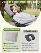 Enitya 2 Pack Camping Pillow With Washable Cover - Travel Essentials, Memory Foam Backpacking Pillow, Portable For Camping, Air
