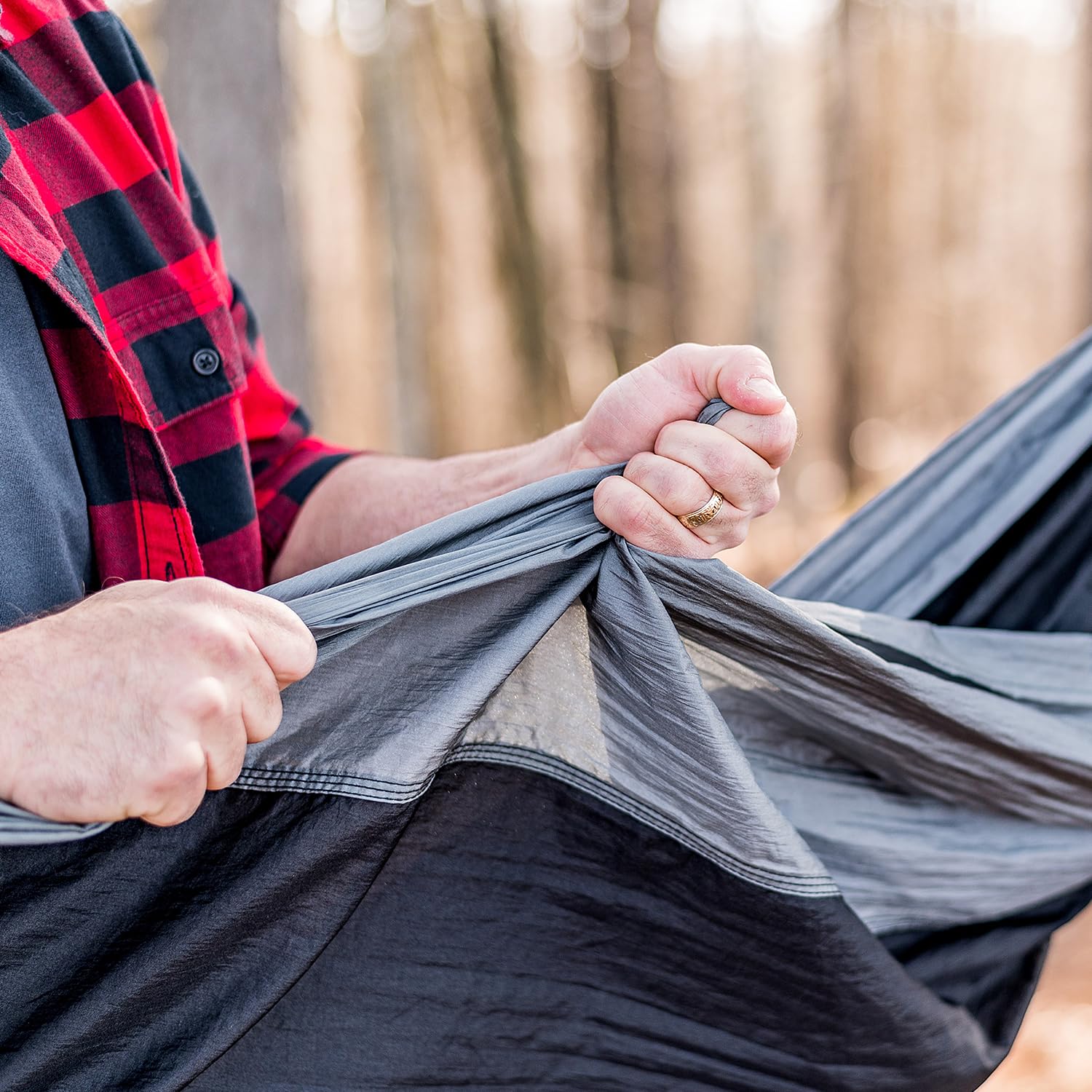Elk Single Hammock With Tree Straps For Outdoor Camping, Hiking, Backpacking And Travel - Compact, Portable And Lightweight Para