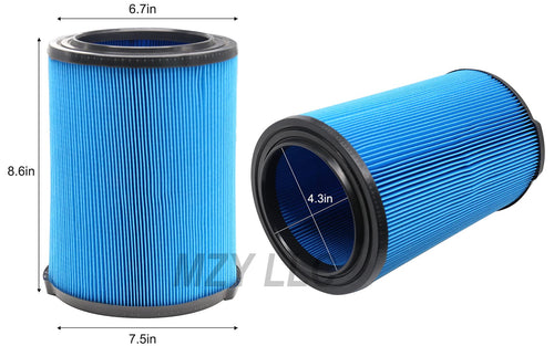 2 Pack Vf5000 Replacement Filter For Ridgid For Shop Vac 6-20 Gallon Wet Dry Vacuums, 3 Layer Pleated Vacuum Filter Fits For Wd1