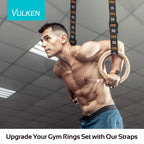 Vulken Adjustable Numbered Straps For Gymnastic Rings Carabiners Quick Hook System Easy To Set Up One Pair Strap Only