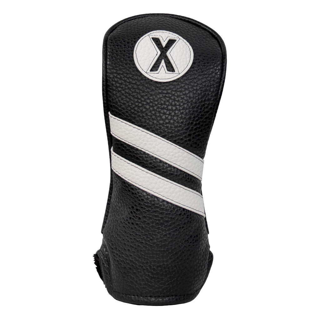 Proactive Sports Vintage Golf Club Head Covers For Hybrids| X Hybrid Headcover | Classic Leather Look | Black/White