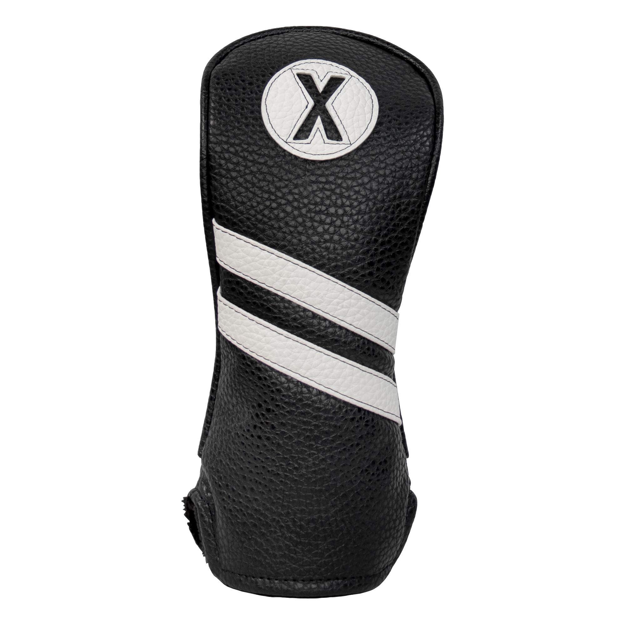 Proactive Sports Vintage Golf Club Head Covers For Hybrids| X Hybrid Headcover | Classic Leather Look | Black/White