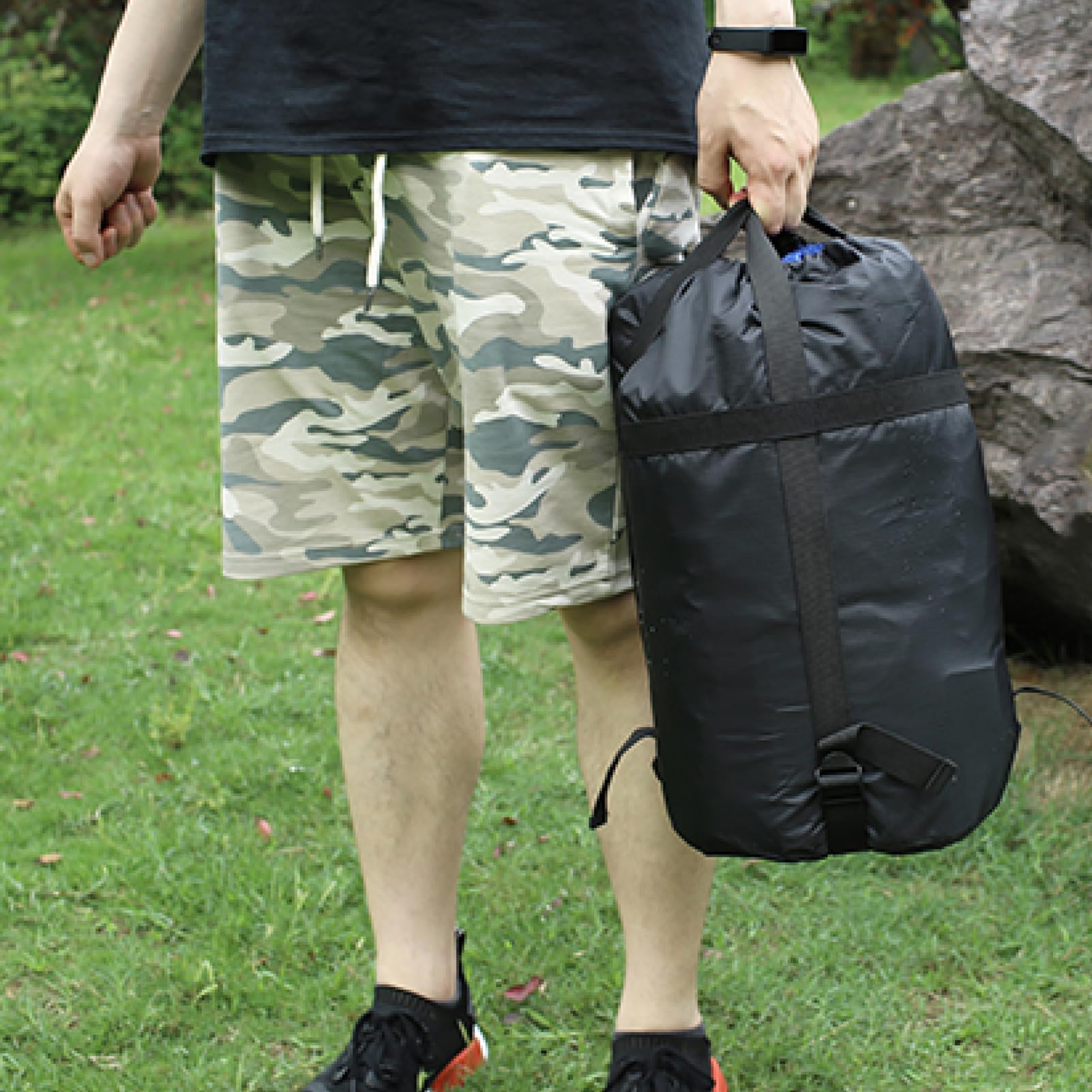 Azarxis Compression Stuff Sack Water-Resistant Ultralight Sleeping Bag Storage Bag Space Saving Gear For Traveling Camping Hikin