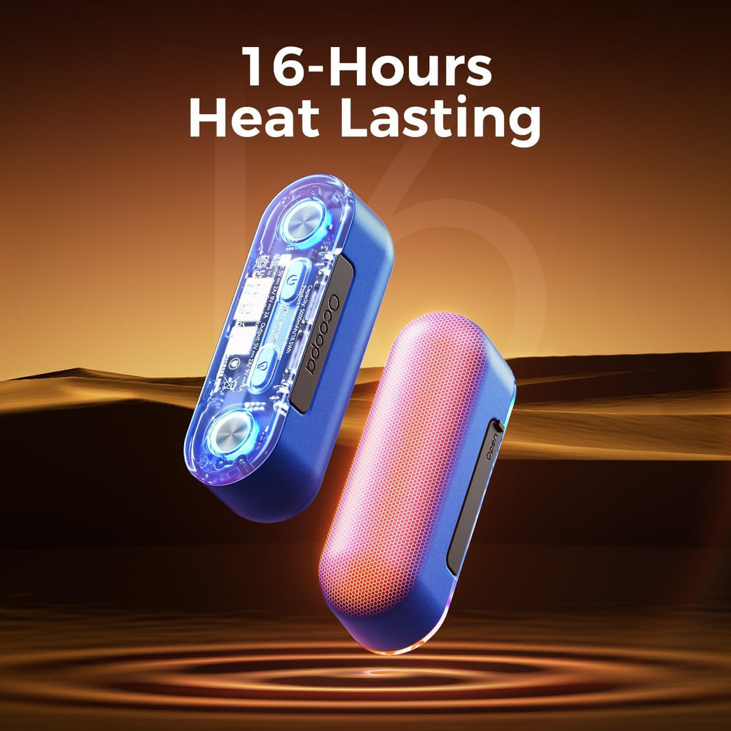 Ocoopa Magnetic Rechargeable Hand Warmers 2 Pack With 18W Fast Charging And Changing Seven Color Rgb Lights 10,000 Mah Portable