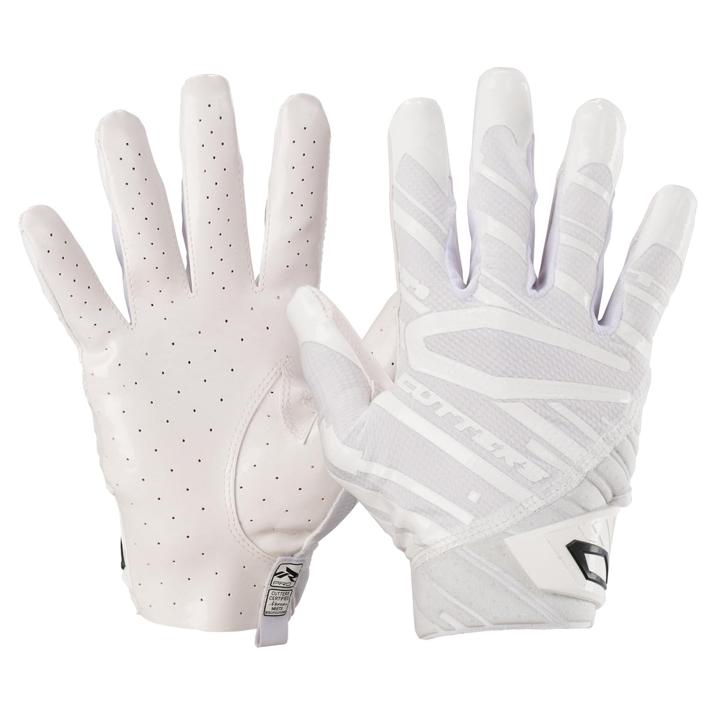 Cutters Rev Pro 6.0 Receiver Gloves Solid White L