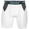 Youper Youth Elite Compression Padded Sliding Shorts W/Cup Pocket For Baseball, Football (White, Large)
