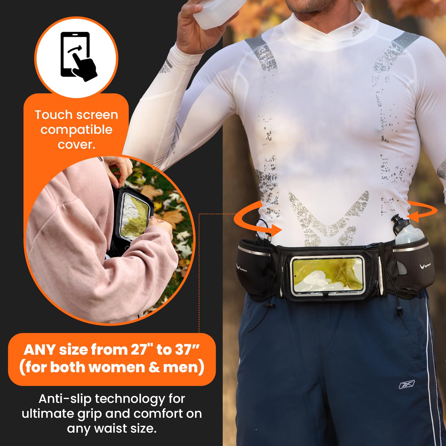 [Voted No.1 Hydration Belt] Runtasty Winners' Running Fuel Belt - Includes Accessories: 2 Bpa Free Water Bottles & Runners Ebook