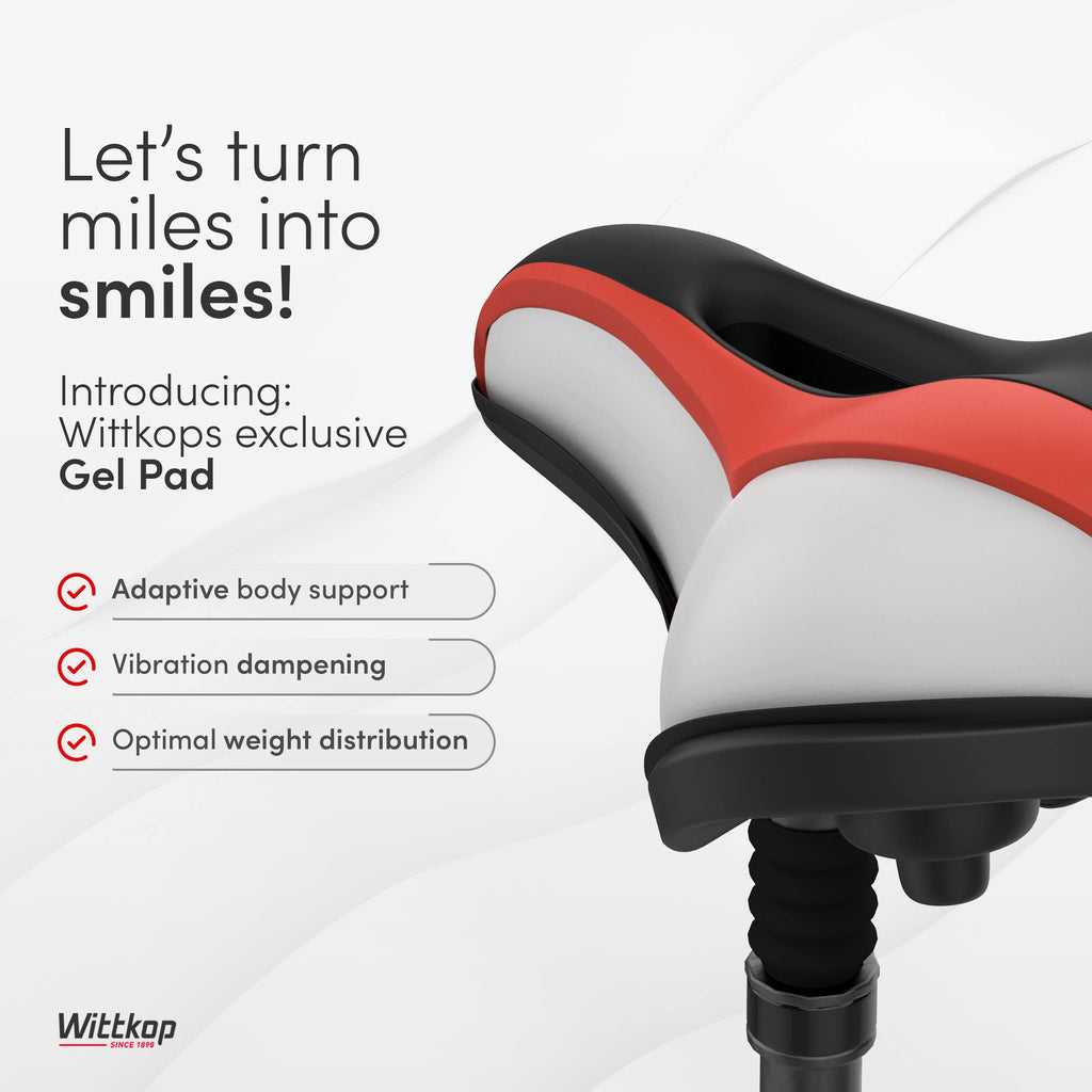 Wittkop Oversized Bike Seat For Peloton Bike & Bike+, Comfort Bicycle Seat, Compatible With Peloton, Spin, Road Or Exercise Bike