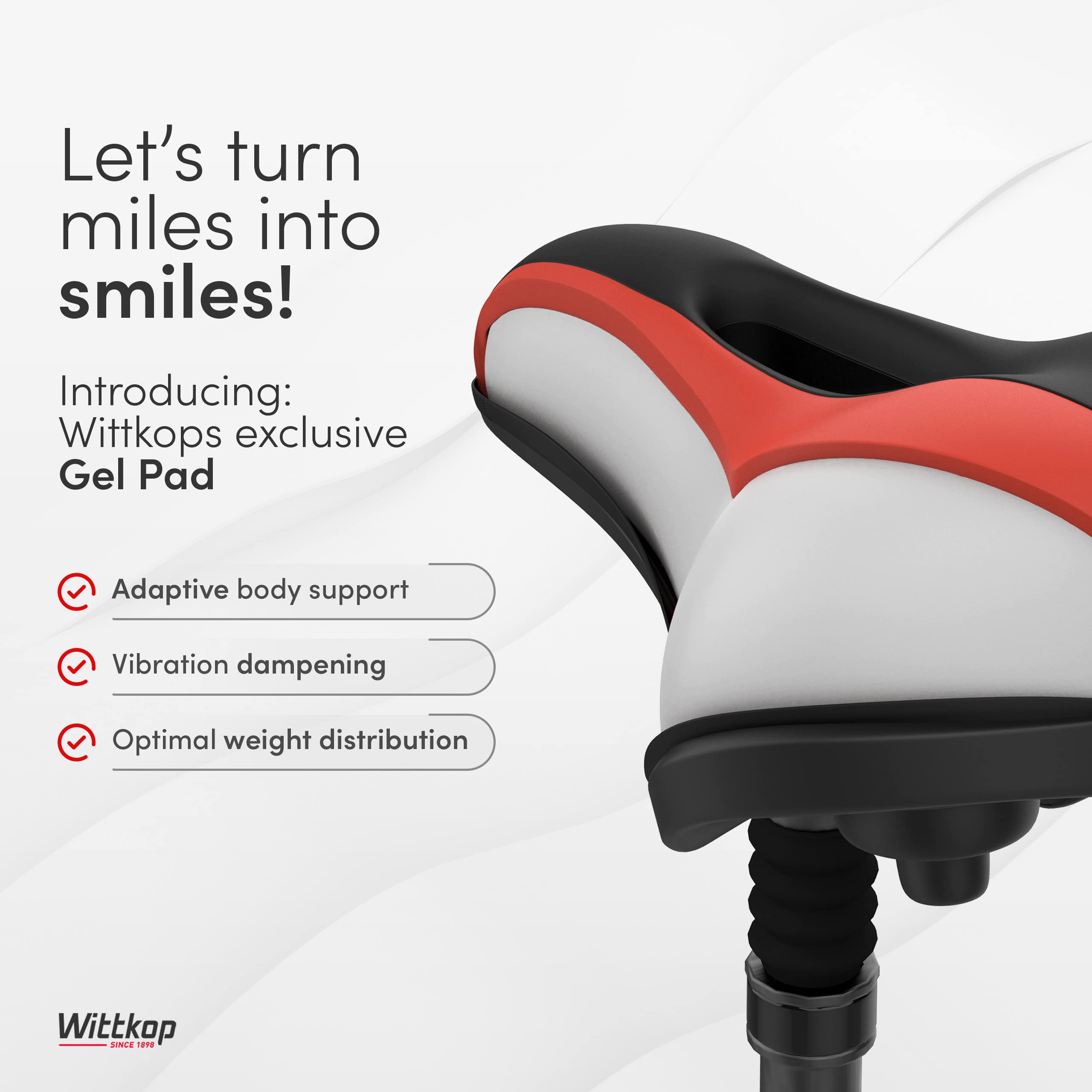 Wittkop Oversized Bike Seat For Peloton Bike & Bike+, Comfort Bicycle Seat, Compatible With Peloton, Spin, Road Or Exercise Bike
