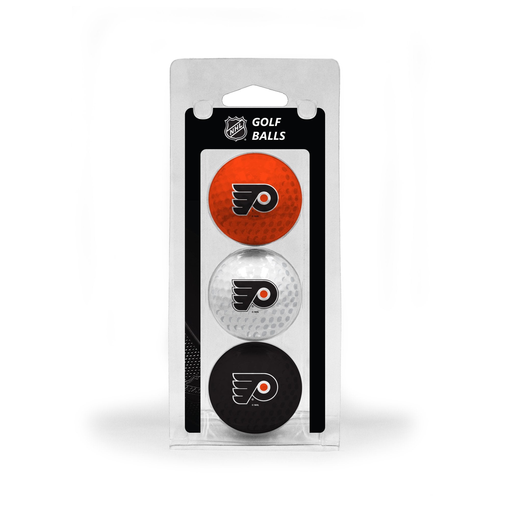 Team Golf Nhl Philadelphia Flyers 3 Golf Ball Pack Regulation Size Golf Balls, 3 Pack, Full Color Durable Team Imprint