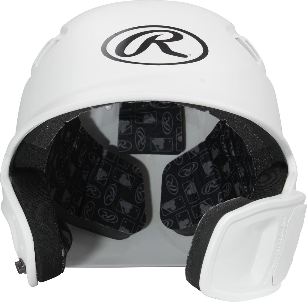 Rawlings | R16 Reversible Ext | Matte Batting Helmet | Reversible Face Guard | Senior | Matte White