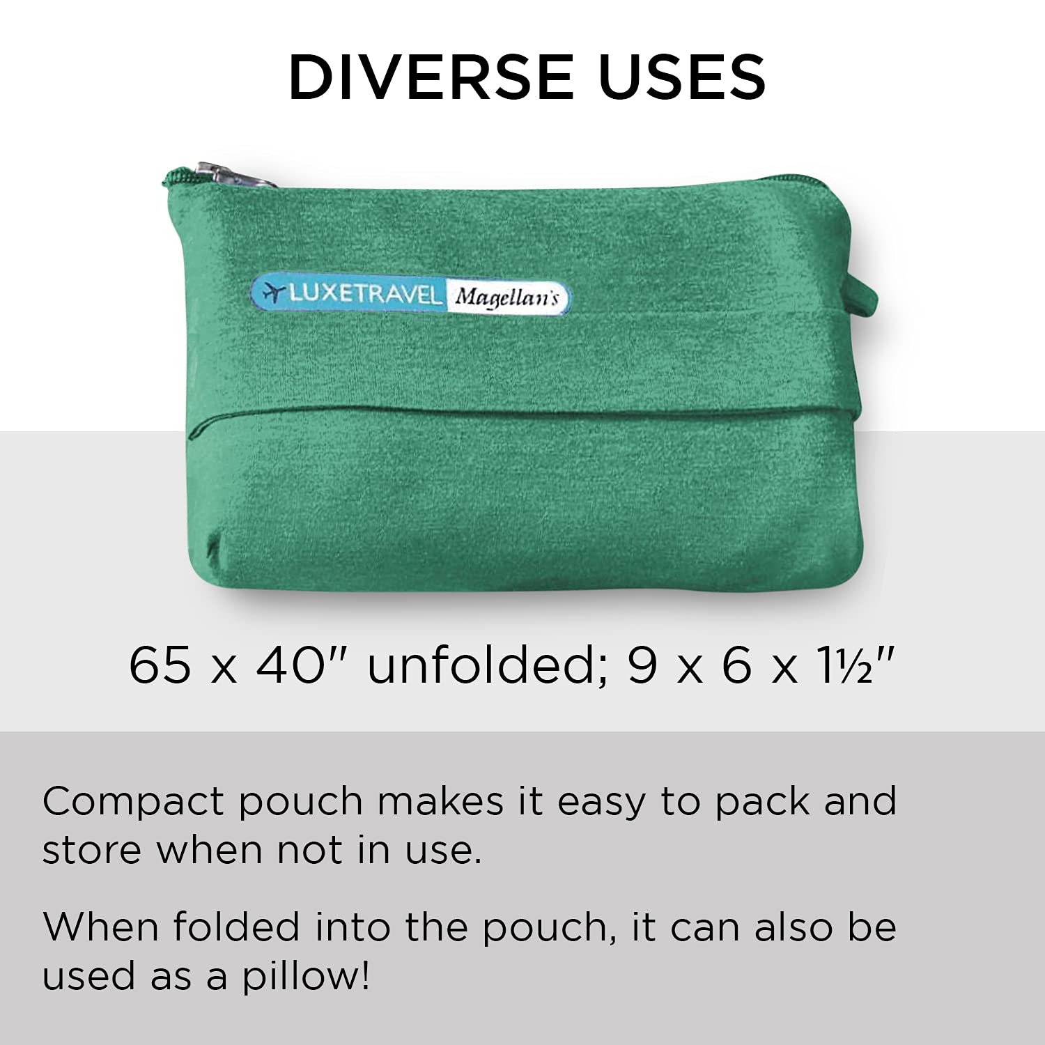 Sagefinds:       2 In 1 Soft Travel Blanket And Pillow | Large Throw For Airplane, Home, Long Flights | Fits In Compact Zipper P