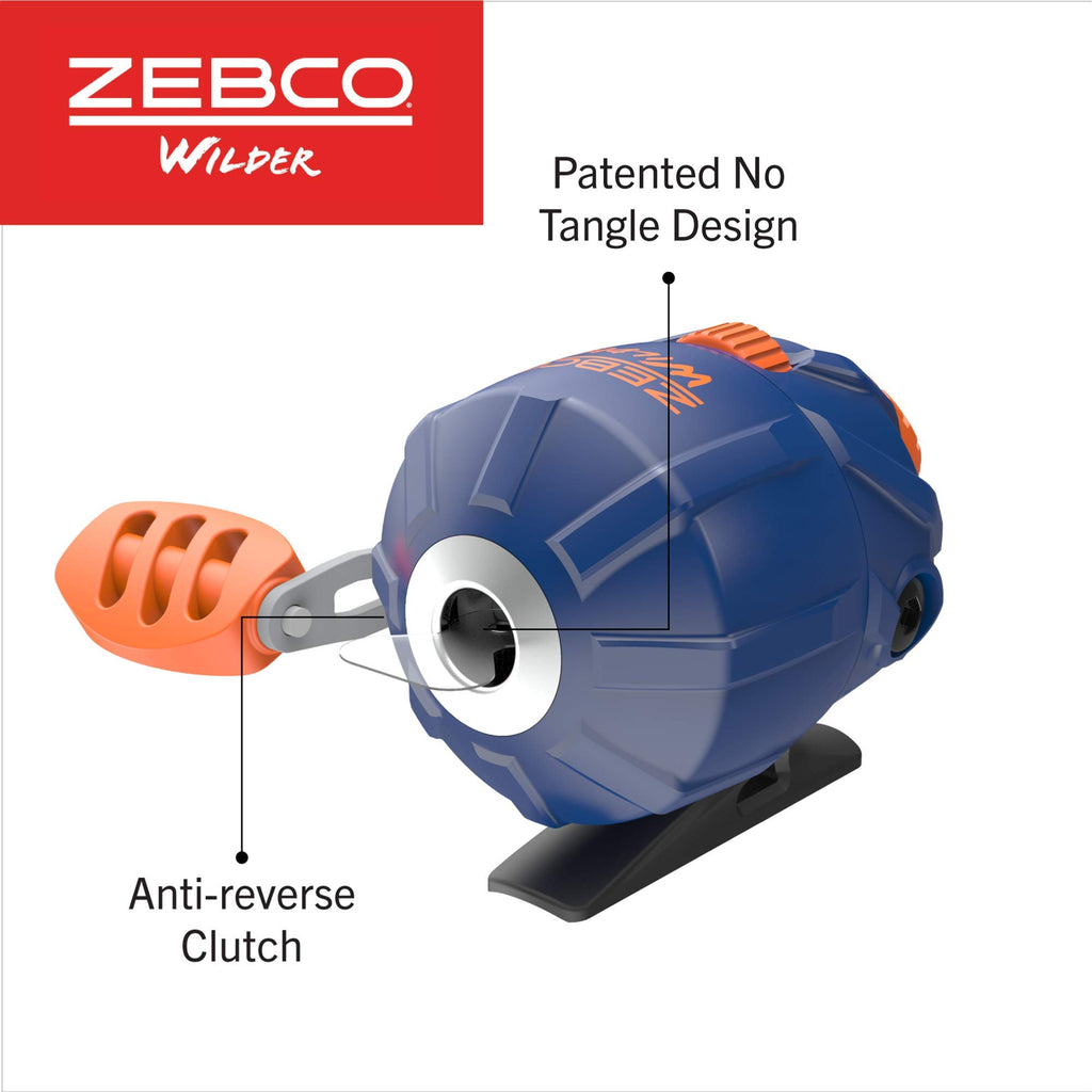 Zebco Kids Wilder Spincast Reel And Telescopic Fishing Rod Combo, 23.5-Inches To 4-Foot 3-Inch Telescopic Fishing Pole, Changeab