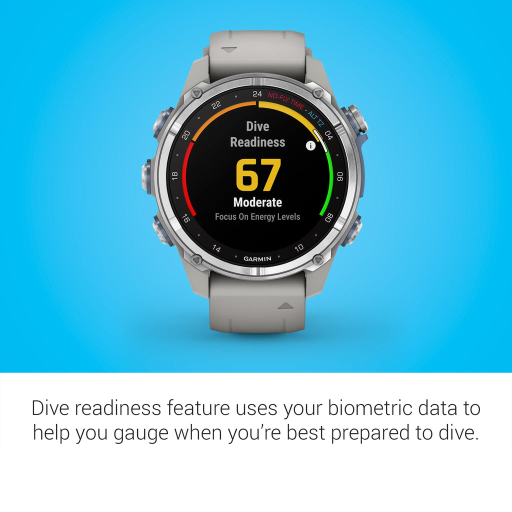 Garmin Descent Mk3, Dive Computer And Multisport Gps Smartwatch, Fog Gray