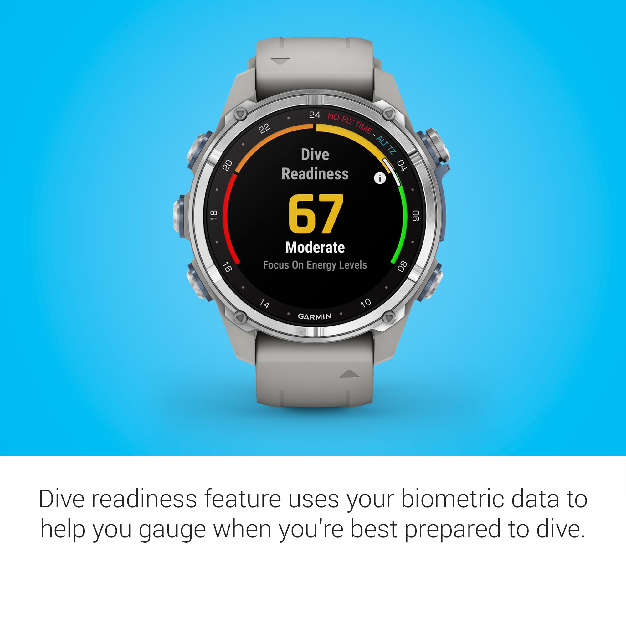 Garmin Descent Mk3, Dive Computer And Multisport Gps Smartwatch, Fog Gray