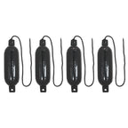Extreme Max 3006.7384 Boattector Inflatable Fender Value 4-Pack - 6.5'' X 22'', Black