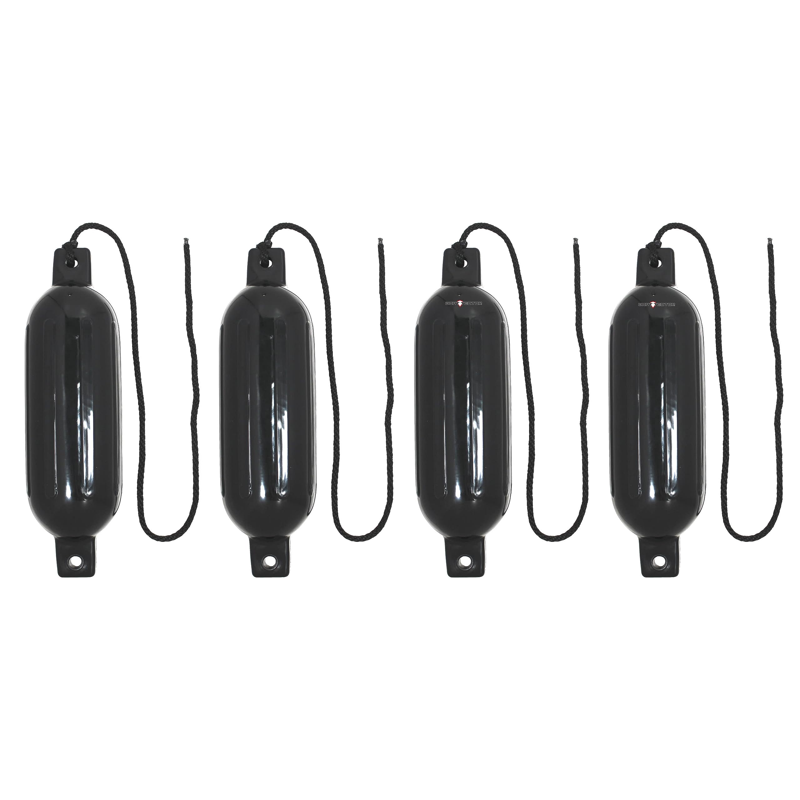 Extreme Max 3006.7384 Boattector Inflatable Fender Value 4-Pack - 6.5'' X 22'', Black