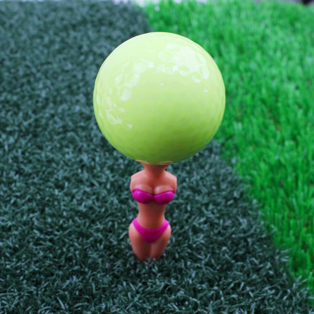 Golf Tees, Golf Accessories For Men, 3'' Funny Golf Tees, Golf Sexy Girl Lady Tees Fun Holder Home Golf Training (Purple-24P)