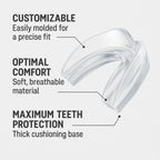 Prodental Sports Mouth Guard (2 Pack)  No Bpa Soft Material, Made In Usa  Customizable For Comfort - Fits Any Size Mouth Age 12+