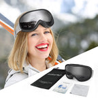 Supertrip Snow Ski Goggles Anti-Fog 100% Uv Protection Snowboard Skiing Goggles (Black Frame/Gray Lens (Vlt 10%))