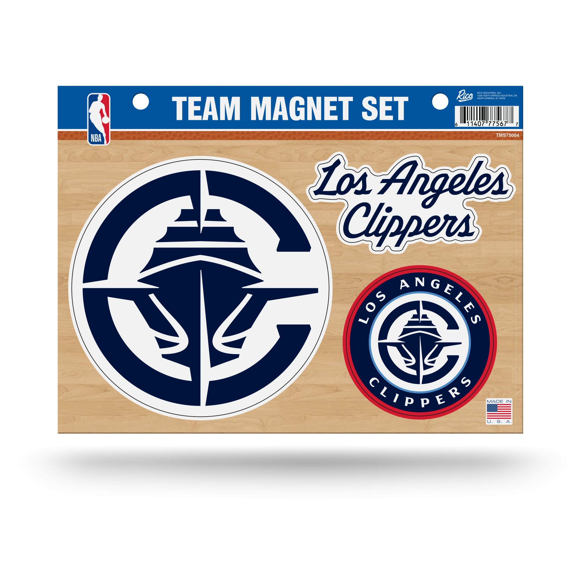 Rico Industries Nba Basketball Los Angeles Clippers Team Magnet Set 8.5 X 11 - Home D  Cor - Regrigerator, Office, Kitchen
