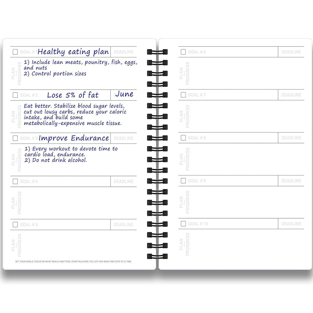 Undated Fitness Log Book & Workout Planner - Designed By Experts Gym Notebook, Workout Tracker, Exercise Journal For Men Women