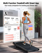 Deerrun 2025 Upgrade Walking Pad - Raceable Smart Under Desk Treadmill With Rewards Program, Quick Setup, 2.5Hp, App/Remote Cont