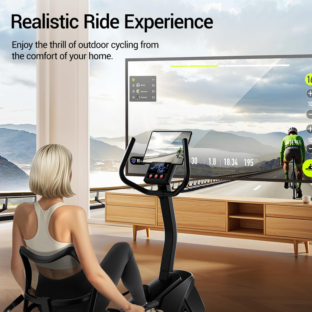 CURSOR FITNESS Recumbent Exercise Bike, Quiet Recumbent Stationary Bike for Adults & Seniors, Magnetic Stationary Bike with 16-L
