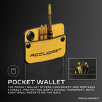Accudart Steel Tip Dart Set 4.0 - Tungsteel Barrel - Round Grooves For Consistent Grip - Polycarbonate Shafts - Pocket Wallet Fo
