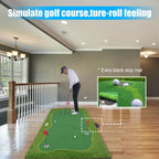Boburn Golf Putting Green/Mat-5X10Ft Golf Training Mat- Professional Golf Practice Mat- Green Long Challenging Putter For Indoor