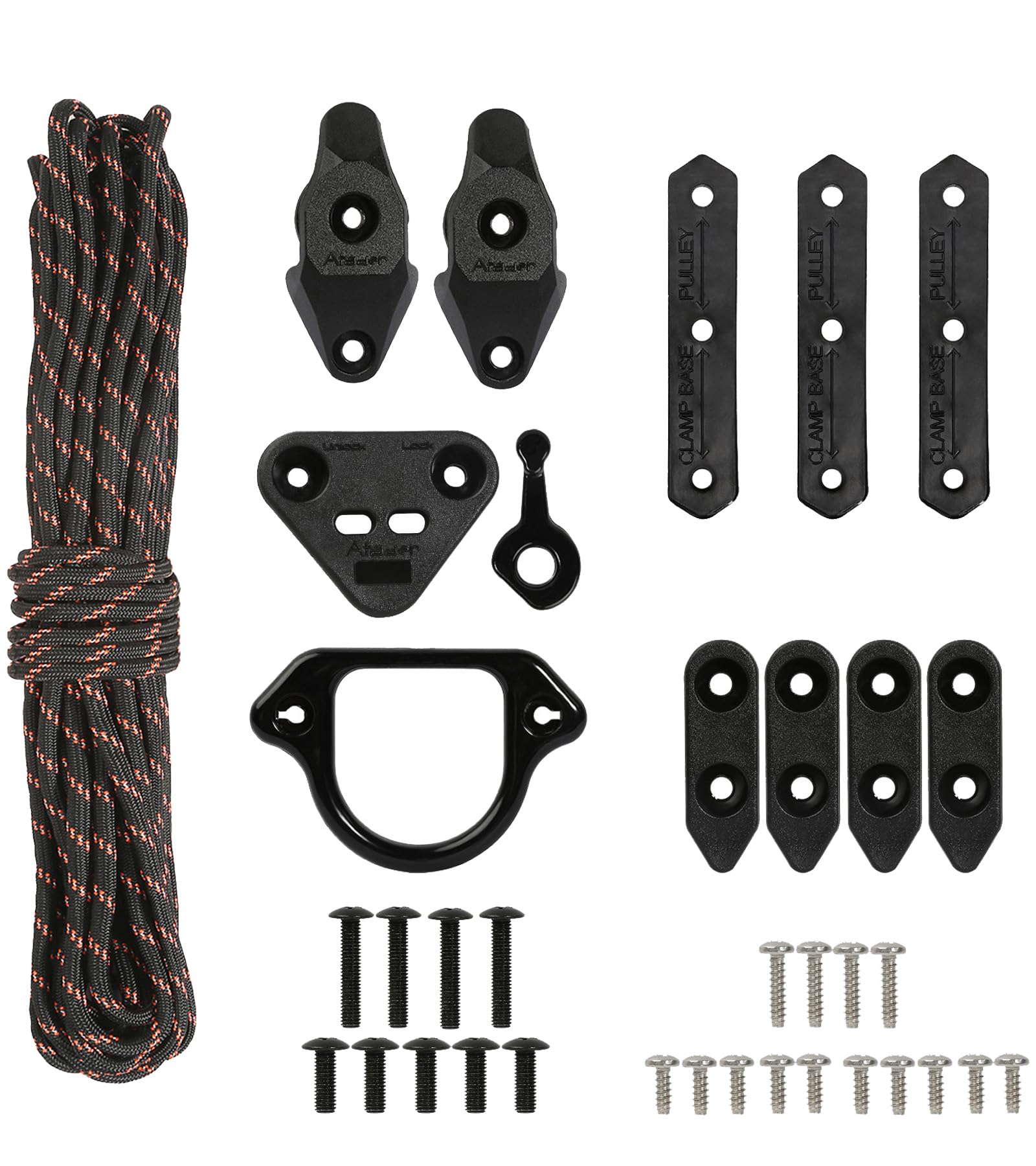 Atader Kayak Anchor Trolley Kit, Heavy Duty Anchor Trolley System For Kayak Canoe