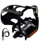 Ybeki Bike Pedals With Toe Clip And Straps, For Exercise Bike, Spin Bike And Outdoor Bicycles, 9/16-Inch Spindle Resin/Alloy Bic
