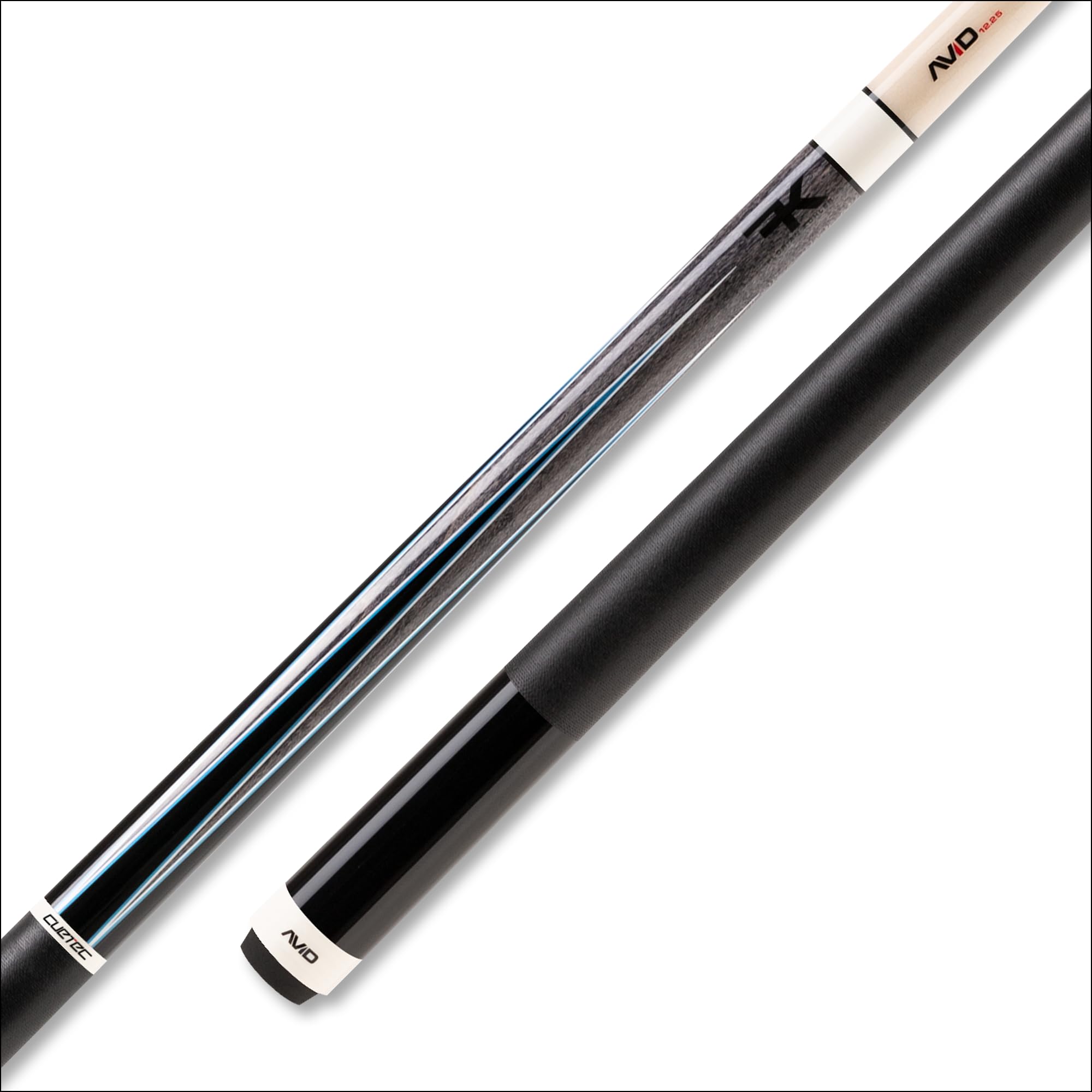 Cuetec Avid Era Sneaky Pete Style Pool Cue (Grey 6 Point with Wrap, 12.75mm)