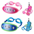 Ruigao Kids Swim Goggles Age 2-6, Toddler Goggles No Hair Pull,Child Goggles Padded Headband (2Pk - Pink/Blue Fish)