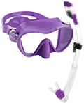 Cressi Italian Boutique Collection - Tempered Glass Lens Frameless Scuba Snorkeling Dive Mask, Lilac
