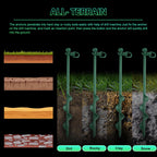 Zhengmy 4 Pcs Ground Anchors Screw In, 12 Inch Heavy Duty Tent Stakes With Trampoline Anchor Hook Ground Stakes For Camping Tent